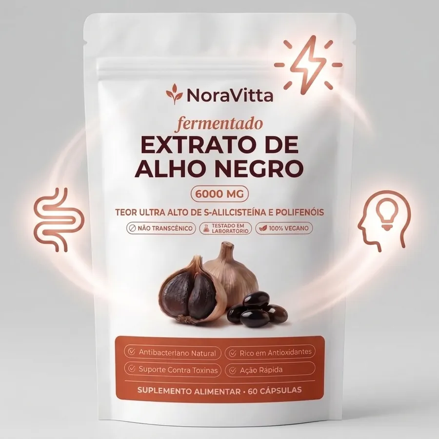 NoraVitta Extrato de Alho Negro Fermentado 6000mg